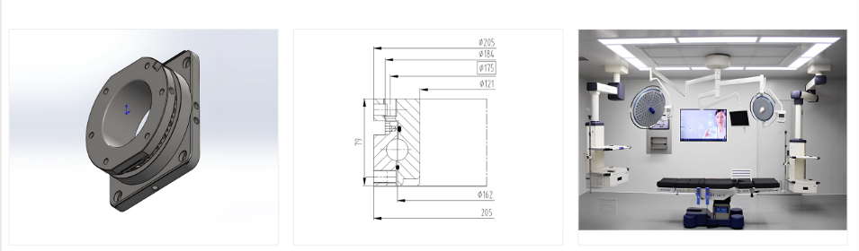 Slewing Ring for Medical Pendant Equipment Systems QUA162-20