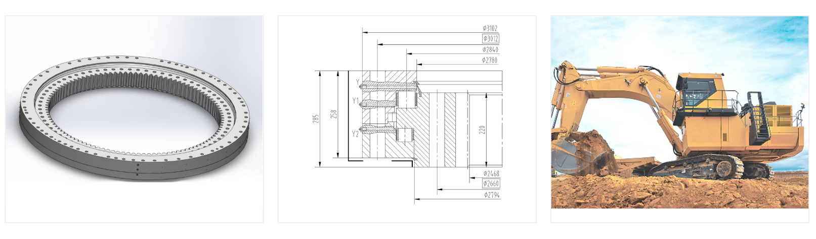 Slewing Ring for Construction 200-ton Excavator